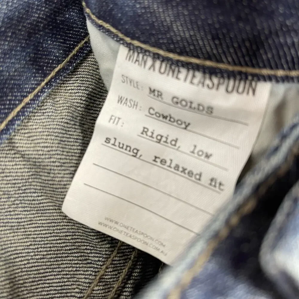 Man X One Teaspoon Jeans Mr Golds‎ Cowboy Men's 34R NWT